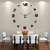 Wall ClockModern Frameless DIY Wall Clock Large 3D Wall Watch Non Ticking for Living Room Bedroom Kitchen
