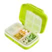 Vilscijon Pillbox Portable Weekly Pillbox Carrying Separate Pill Box Dispensing Box Sealing Mini Pill Six Box Apple Green 8225