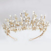 Elegant Wedding Crown Handmade Pearl Tiara For Bridal