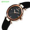 SANDA Genuine Leather Gold Women Watches Ladies Fashion Famous Jewelry Wrist Watch Diamond Female Clock
