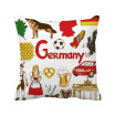 Germany Landscap Animals National Flag Square Throw Pillow Insert Cushion Cover Home Sofa Decor Gift