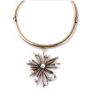Aiyaya Vintage Simulated Pearl Stars Snowflake Cross Pendant Necklace