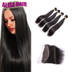 Ear To Ear Lace Frontal Closure With Bundles Top 7A Brazilian Virgin Hair With Closure Straight Hair With Closure Human Hair