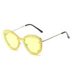 New Arrival Fashion Women Sunglasses Oversized Diamond Decorative Unique Rimless Women Diamond Sharp Glasses Brand Eyewear