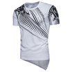 Men Cotton Casual T Shirt Short Sleeve Printed Pullover Tops