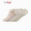 INTERIGHT boat socks womens cotton four seasons breathable boat socks 5 pairs of mixed color C
