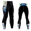 New Fashion Mens Compression Pants 3D Print Quick Dry Skinny Leggings Tights Fitness MMA Pants Stitching Tousers