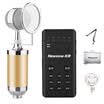 Newman MC09 live call wheat external sound card microphone universal anchor mobile computer fast special karaoke anchor microphone microphone recording equipment set gold