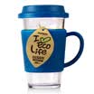 Sanguang clouds glasslock Korea imported tempered glass cup cup with a heat shield set RC107 dark blue 380ml