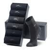 Langsha socks mens thin section sweat-absorbent cotton socks in the tube business sports mens cotton socks solid color black 2 dark gray 1 Navy 1 light gray white 1
