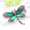 Casual Dragonfly Brooch Pin Women Insect Jewelry Antique Color Crystal Bohemia Brooches Broches Relief Pattern Simulation Design