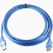 SAMZHE BL-930 USB20 high-speed transmission data extension line male to female AM ​​ AF data cable U disk mouse keyboard extension line transparent blue 3 meters