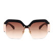 Unisex Half-rim Oversized Sunglasses