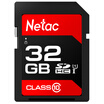 Netac 32GB SD Card 80MBs SLR Digital Camera High Speed ​​Memory Card HD Camera SDHC UHS-I Memory Card U1 Class10 Technology Red