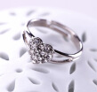 Austrian Crystal 14k Gold Love Ring for Women