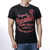 Black Mens Printed O-Neck Short Sleeve T-Shirts