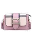 Camisa de cocodrilo COCODRILO bolsa de mujer casual a cuadros con rayas para damas hombro diagonal cruz bolso grande botón botón 12821009-01 negro