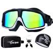 Blessing swimming mirror large box men&women HD goggles HD anti-fog waterproof swimming glasses bright red&black 6621