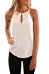 Womens Sleeveless Keyhole Blouse