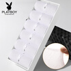 Playboy mens socks cotton ultra-thin mesh breathable tube business casual socks 6 pairs gift box black three deep hemp gray three combination code