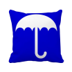 Rain Blue Square Warning Mark Square Throw Pillow Insert Cushion Cover Home Sofa Decor Gift