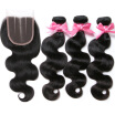 Nig Cute Hair Brazilian Human Hair 3 Bundles With Lace Closure Brazilian Body Wave Virgin Human Hair Weave Extensions With Closure