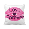 Valentines Day Pink Lip Love Forever Square Throw Pillow Insert Cushion Cover Home Sofa Decor Gift