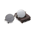 Classic Metal sunglasses Women round Retro gold frame flash mirror lens female fashion Oval eyewear Vintage UV400