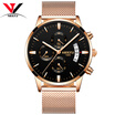 NIBOSI Quartz Wrist Watch Male Clock Men Watch Fashion Top Brand Luxury Wristwatch Mesh Strap Stainless Steel Waterproof Relogios