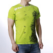 Mens Sports Printing Short Sleeve Green T-shirt