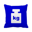 Weight Blue Square Warning Mark Square Throw Pillow Insert Cushion Cover Home Sofa Decor Gift