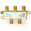 Philips PHILIPS SWR2118 93 Cable TV Branch Splitter 4-24-2400MHz High Bandwidth Compatible Quad Distributors - Gold