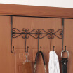 Sheng silk Shang Shang door after the nail-free hook hanging hanging clothes coat rack 5 hook black