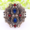 Vintage Adjustable Size Resin Bangles Cuff Women Bracelets Turkish Antique Gold Color Bangle Indian Retro Jewelry Wrist Joyas
