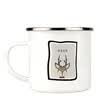 Ke Ruiyi Creative Deer Enamel Cup Vintage Enamel Cylinder Office Hand Cup Coffee Cup Drinking Cup Single Handle Cup Mouth Cup Milk Cup Tea Crocker Gift Gift Giveaway Prize