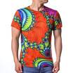 Mens Contrast Color Short Sleeved O-Neck Pullover T-Shirts