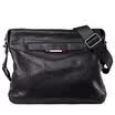 Pabin pabin mens bag suede leather shoulder bag mens casual business leather Messenger bag Korean version of the tide fashion mens bag PB2395 black