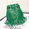 Summer New Fashion Premium tassel leather Bucket Bag Women High Quality Pu Leather Shoulder Bag Brand Desinger Crossbody Bags