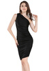 Womens One-Shoulder Cocktail Dress