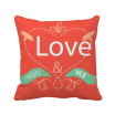 Valentines Day Red Green Love You Square Throw Pillow Insert Cushion Cover Home Sofa Decor Gift