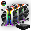 Kyushu Fengshen DEEPCOOL magician MF120RGB computer chassis fan three-pack mobile APP control colorful lights 12CM smart fan