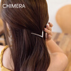 Chimera Hair Accessories Headdress Jane V Alloy Full Diamond Simple Side Folder Bangs clip White
