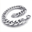 Hpolw silver Stainless Steel Ring-buckle type Wide Link Spiral-shape Lobster Clasps Bracelets