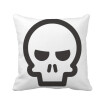 Fierce Black Skeleton Chat Emoji Square Throw Pillow Insert Cushion Cover Home Sofa Decor Gift