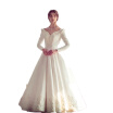 Satin Embroidery Vintage Ball Gown Wedding