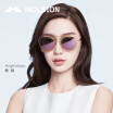 Molsion Polarized Sunglasses Female Butterfly Sunglasses Female MS6039 C10 Frame Gold Lens Purple Grey