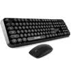 Sades V2020 Wireless Silent Keyboard Mouse Set Round Chocolate Button Keyboard&Mouse Suite Office Home Apple Notebook Desktop Computer Black