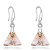 Triangle Crystal from Austrian Blue Long Drop Earrings Jewelry For Women Accessories Bijoux Party Gift 27400