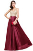 V-neck A-line Long Evening Party Dress Pageant Prom Bridesmaid Gown Mother Of The Bride Gown