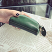 Lady Scrub Cute Color Wallet Womens Fashion Mini Pouch Zip Leather Wallet Coin Purse
